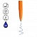 превью Ручка шариковая СТАММ «511» синяя, 0.7мм, оранжевый корпус