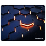 Коврик для мыши SONNEN «HOT CELLS» резина + ткань250×200х2 мм513955