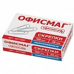 Скрепки ОФИСМАГ, 28 мм, оцинкованные, 100 шт., в картонной коробке