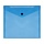 Папка-конверт на кнопке СТАММ, А5 (190×240мм), 150мкм, прозрачная, синяя