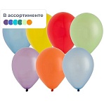 Шар воздушный металлик, цвет в асс., 30 см, 100 шт/уп, 1101-0692