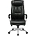 превью Кресло для руководителя Комус Мебель (Easy Chair) 534 чёрное (натуральная кожа с компаньоном, металл хромированный)