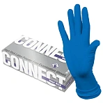 Перчатки латексные смотровые CONNECT HIGH RISK, 25 пар (50 шт. ), размер S (малый), синие