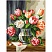 превью Картина по номерам на холсте ТРИ СОВЫ «Букет тюльпанов», 40×50, с акриловыми красками и кистями