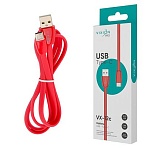 Кабель силиконовый USB – Type-C, 1 м, VIXION PRO VX-12c, для зарядки и передачи данных, красный, 03028