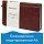 Еженедельник BRAUBERG недатированный, А6, 95?155 мм, под матовую кожу крокодила, 72 л., коричневый, кремовый блок