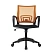 превью Кресло офисное Комус Мебель (Easy Chair) 396 оранжевое/чёрное (ткань/сетка, пластик)
