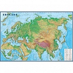 Настенная карта Евразии политико-физическая 1:9 000 000