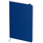 Записная книжка А6 80л. ЛАЙТ, кожзам, Greenwich Line «Classic. Blue», с резинкой, фактурное тиснение, блок в клетку