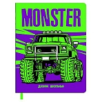 Дневник 1-11 кл. 48л. ЛАЙТ BG «Monster», иск. кожа, печать, ляссе