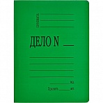 Папка-скоросшиватель Дело № картонная А4 до 200 листов зеленая (360 г/кв.м)