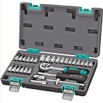 Набор инструмента Stels 29 предметов 1/4, CrV, пластиковый кейс (14100)