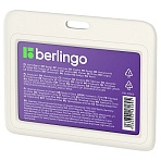 Бейдж горизонтальный Berlingo «ID 200», 85×55мм, светло-серый, без держателя, крышка-слайдер