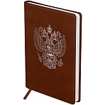 Ежедневник недатированный, А5, 160л., твердый переплет, кожзам, BG «Орел», коричневый