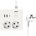 превью Удлинитель Power Cube, 2р с/з вык.,3USB, 3500 Вт, 16А, 1.9 м, 3×1.0 (белый)