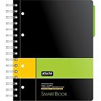 Бизнес-тетрадь SMARTBOOK (А5, 120л, клетка, спираль, разд, карман, жел-зеленый)