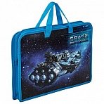 Папка на молнии с ручками ЮНЛАНДИЯ А41 отделениепластикширина 40 мм«Space explorer»270949