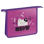 Папка для тетрадей 1 отделение, ArtSpace «MEOW», А5, пластик, на молнии
