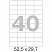 превью Этикетки MEGA Label (52,5*29,7мм, белые, 40шт. на листе A4, 25 листов)