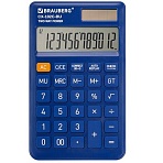 Калькулятор карманный BRAUBERG CX-102C-BU (76×126 мм)12 разрядовдвойное питаниеСИНИЙ272648