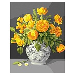 Картина по номерам на холсте ТРИ СОВЫ «Желтые цветы», 40×50, с акриловыми красками и кистями