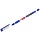 Ручка шариковая Luxor «InkGlide 100 Icy» синяя, 0.7мм, трехгран., оранжевый корпус