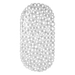 Коврик для ванны противоскользящий 69×35см, «Кольца», овальный, прозрачный, ПВХ, PRIMILA