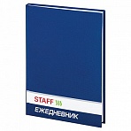 Ежедневник STAFF недатированный, А5, 145×215 мм, 128 л., твердая ламинированная обложка, синий