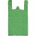 превью Пакет-майка Знак Качества ПНД зеленый 35 мкм (42+18×68 см, 50 штук в упаковке)