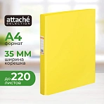 Папка на 2-х кольцах Bantex картонная/пластиковая 35 мм желтая