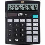 Калькулятор настольн. КОМПАКТ. Deli E837.12р, дв. питание, 148×120мм, черный
