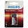 Батарейка алкалиновая 1 шт. PHILIPS Power Alkaline, Крона 9V (6LR61, 6LF22, 1604A), блистер