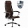 Кресло офисное МЕТТА «К-29» хромкожасиденье и спинка мягкиетемно-коричневое