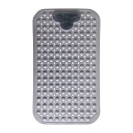 Коврик для ванны противоскользящий с теркой для ступней 70×40см, серый, ПВХ, присоски, PRIMILA 700374