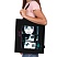 превью Сумка-шоппер BRAUBERG PREMIUM, канвас, 40×35 см, на кнопке, карман, черный, «Anime face»