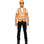 Жилет сигнальный Тип1Е, цв. оранж. (р.4XL-5XL/64-70)