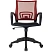 превью Кресло офисное Комус Мебель (Easy Chair) 396 красное/чёрное (сетка/ткань, пластик)