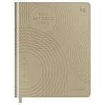 Дневник 1-11 кл. 48л. (твердый) BG «Lines on beige», иск. кожа, тиснение фольгой, ляссе