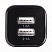 превью Зарядное устройство автомобильное SONNEN, 2 порта USB, выходной ток 2.1 А, черное-белое, 454796