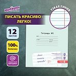 Тетрадь УЧУСЬ ПИСАТЬ № 5 12 л. узкая линия, со справочным материалом, обложка картон, ЮНЛАНДИЯ
