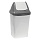 Ведро для мусора Idea Твин 25 л пластик черный/серый (26×33×47 см)