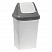 превью Ведро-контейнер 15 л для мусора IDEA «Свинг», качающаяся крышка, 47×27×23 см, серый мрамор