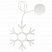 превью Световая фигура на присоске ЗОЛОТАЯ СКАЗКА «Снежинка», 12 LED, на батарейках, теплый белый
