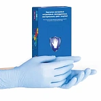 Перчатки нитриловые смотровые 50 пар (100 шт. )голубыеSAFE&CARE ZN302размер M (средний)ЧЗ