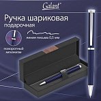 Ручка подарочная шариковая GALANT «Ricardo», корпус темно-синий, детали серебро, узел 0.7 мм, линия письма 0.5 мм, синяя