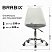 превью Кресло стул BRABIX «Eames MG-310 CH», хром, пластик белый, ткань серая