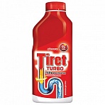 Средство для прочистки канализационных труб TIRET Turbo, 500 мл, гель