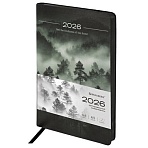 Ежедневник датированный 2026 А5 138×213 мм, BRAUBERG «Vista», под кожу, гибкий, «Mist»