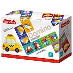 Игра настольная Домино, Baby Toys «Транспорт», картонная коробка