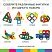 превью Магнитный конструктор BIG MAGNETIC BLOCKS-64, 64 детали, с колесной базой, BRAUBERG KIDS